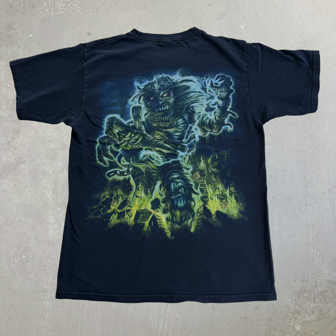 J- Vintage '10 Iron Maiden Somewhere Back In Time Graphic Tee - M