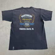 J- Vintage 90s Harley Davidson Virginia Beach Horse Graphic Made In USA Single Stitch Tee - L
