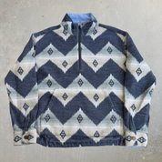 J- Vintage Pendleton All Over Print Graphic Quarter Zip Crewneck - S