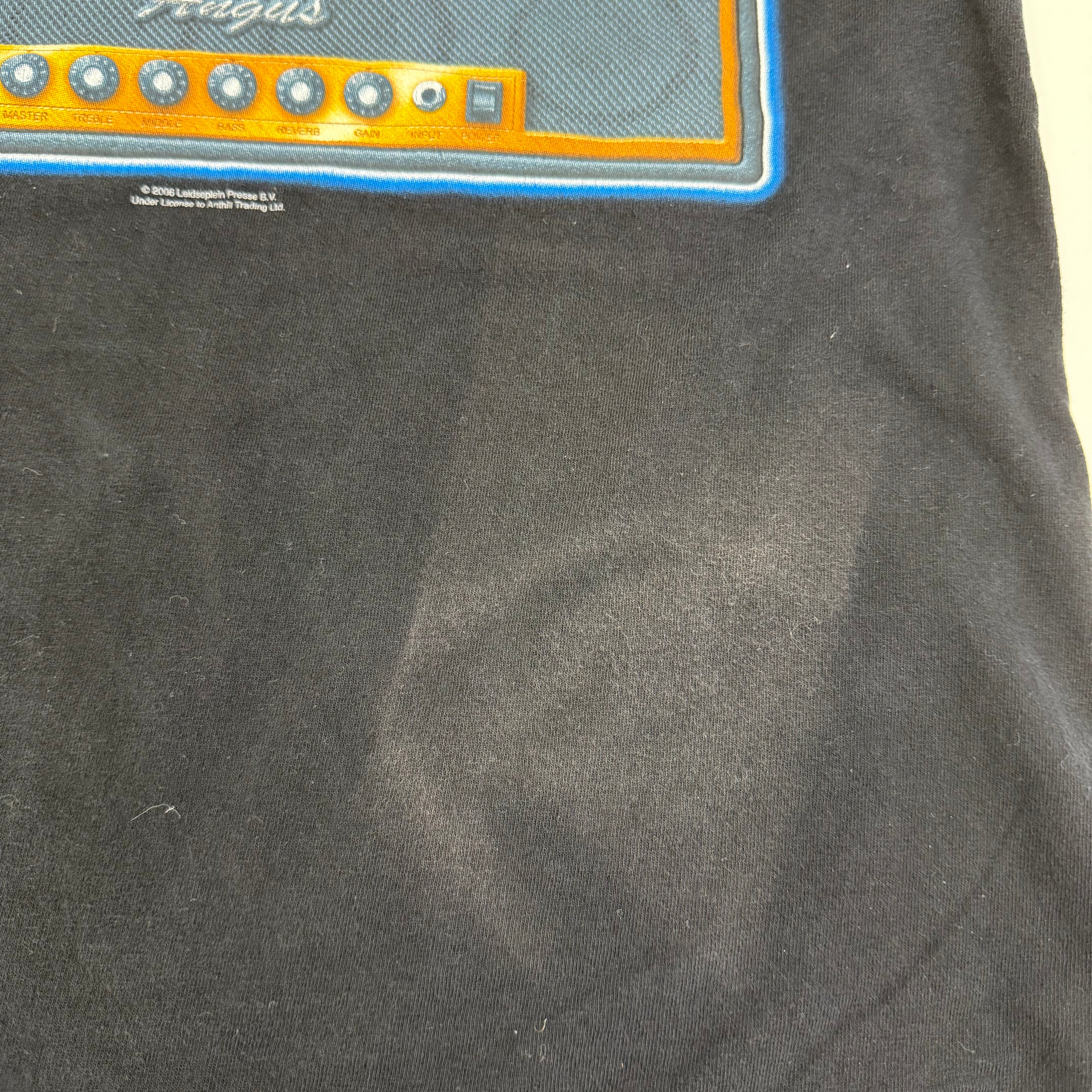 J- Vintage '06 AC/DC Liquid Blue Angus Young Back In Black Cartoon Tee - M