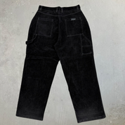 Vintage Sean John Velour Black Carpenter Pants - 2XL (Measures 36x30)