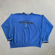 J- Vintage University Of Duke Blue Devils Starter Embroidered Graphic Crewneck - XL