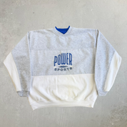 J- Vintage Wilson Sports Power Text Graphic Crewneck - L