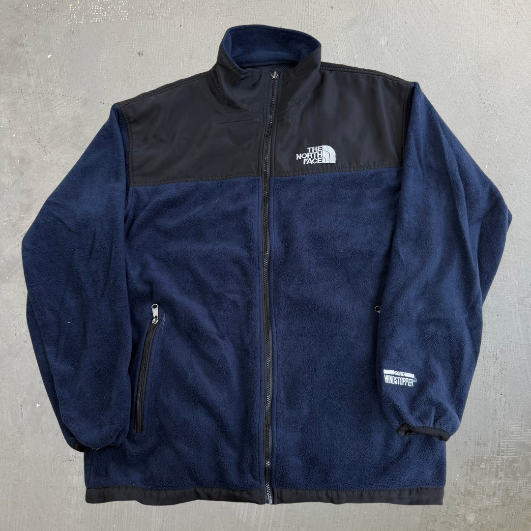 Vintage 90s The North Face Denali Gore Windstopper Navy Polar Fleece Jacket - XL