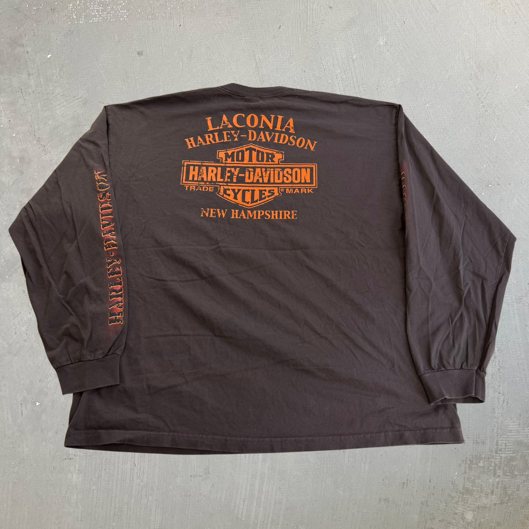 J- '14 Harley Davidson New Hampshire Eagle Graphic Long Sleeve Tee - 3XL