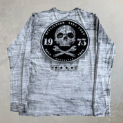 J- Vintage Affliction Live Fast Text & Graphic Long Sleeve Tee - L