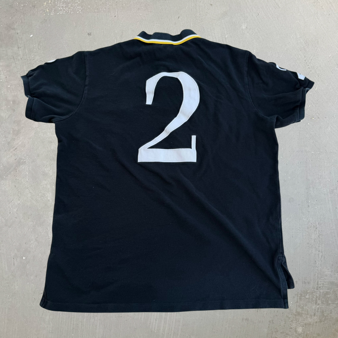 J- Vintage Polo RL Blackwatch Polo Team Embroidered Polo Shirt - XL