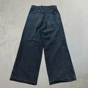 Vintage Elephant Legs Results Black Wide Leg Jeans - 30x31
