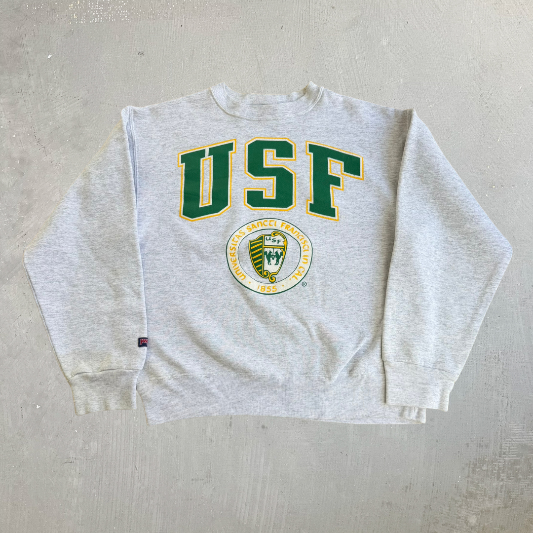 J- Vintage University Of San Francisco Crest Jansport Made In USA Crewneck - M