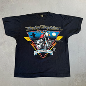 J- Vintage '87 Harley Davidson Live Free, Ride Free Graphic Made In USA Single Stitch Tee - L