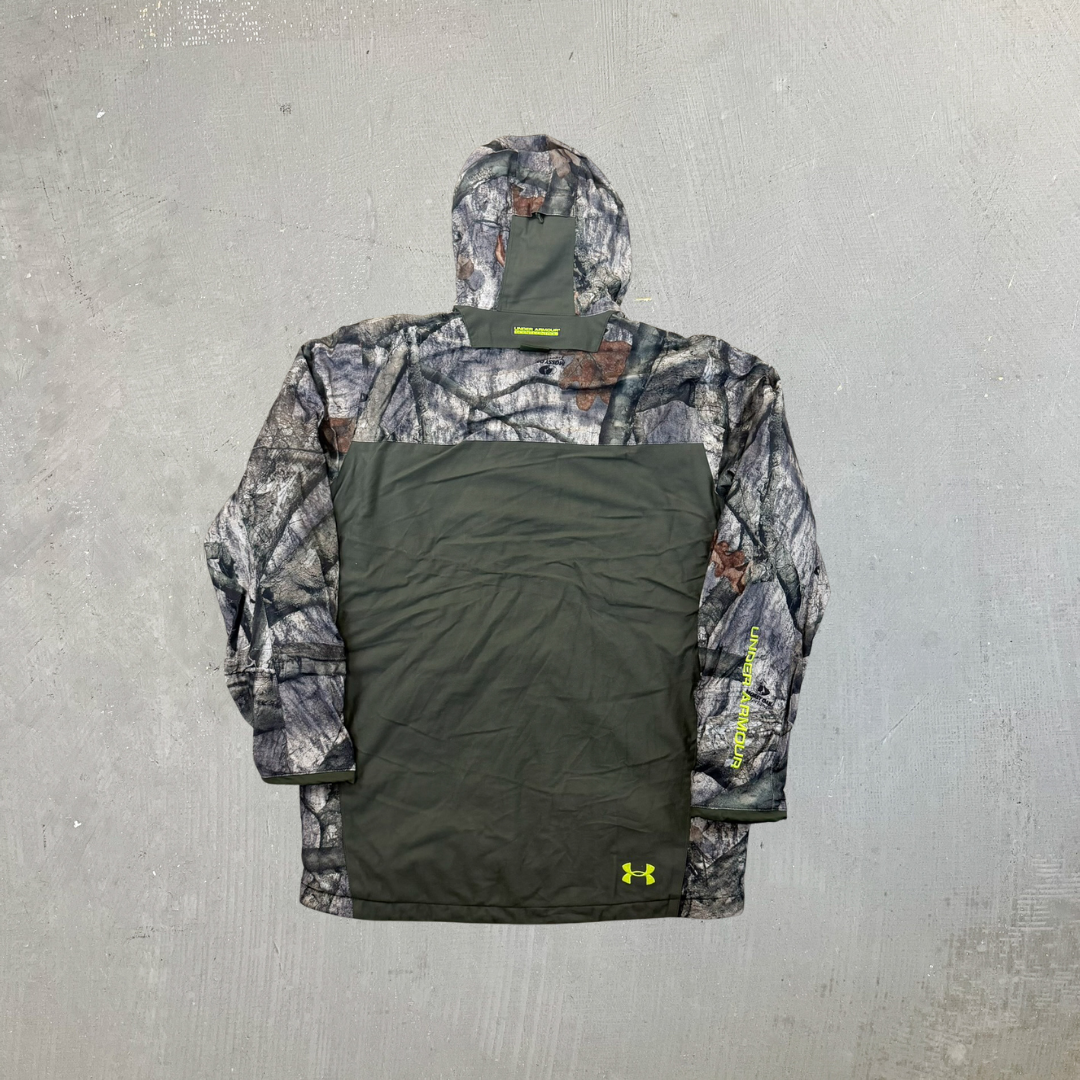 F- Under Armor Mossy Oak Treestand Camo Zip Up Winter Jacket