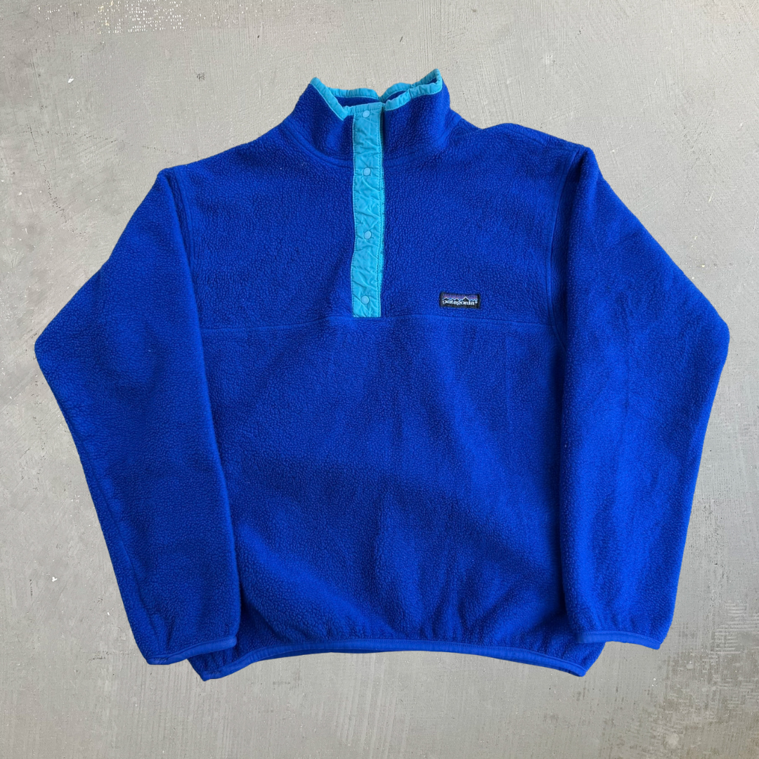 Vintage Women's 90s Patagonia Synchilla Made In USA Snap-T Pullover Polar Fleece - 12 (fits women's L)