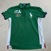 J- Vintage Polo Ralph Lauren Italy Short Sleeve Rugby Shirt - L