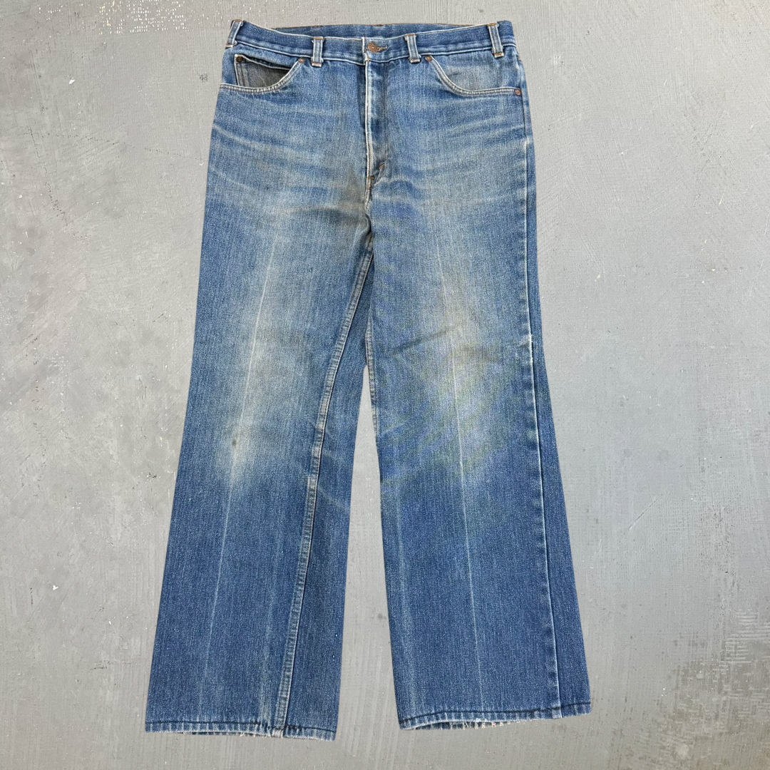 J- Vintage ‘86 Levi’s Orange Tab Made In USA Fleece Lined Straight Leg Jeans - 34x28.5