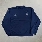 J- Vintage Umbro England Soccer Team Embroidered Crest Crewneck - M