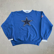 J- Vintage Dallas Cowboys NFL Starter Embroidered Logo Crewneck - XL