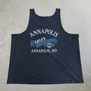 Vintage '95 Harley Davidson Annapolis Maryland Graphic Made In USA Tank Top - XL