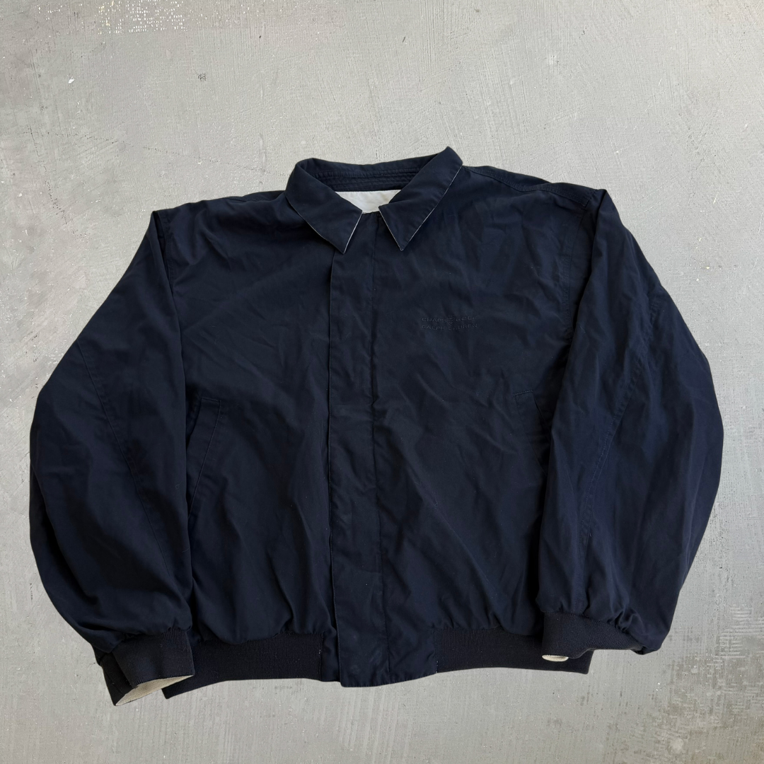 J- Vintage Ralph Lauren Chaps Golf Reversible Harrington Jacket - XL