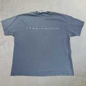 J- Vintage Tommy Hilfiger Text & Logo Tee - 2XL