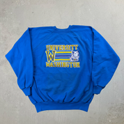 J- Vintage University Of Washington Text Made In USA Crewneck - XL