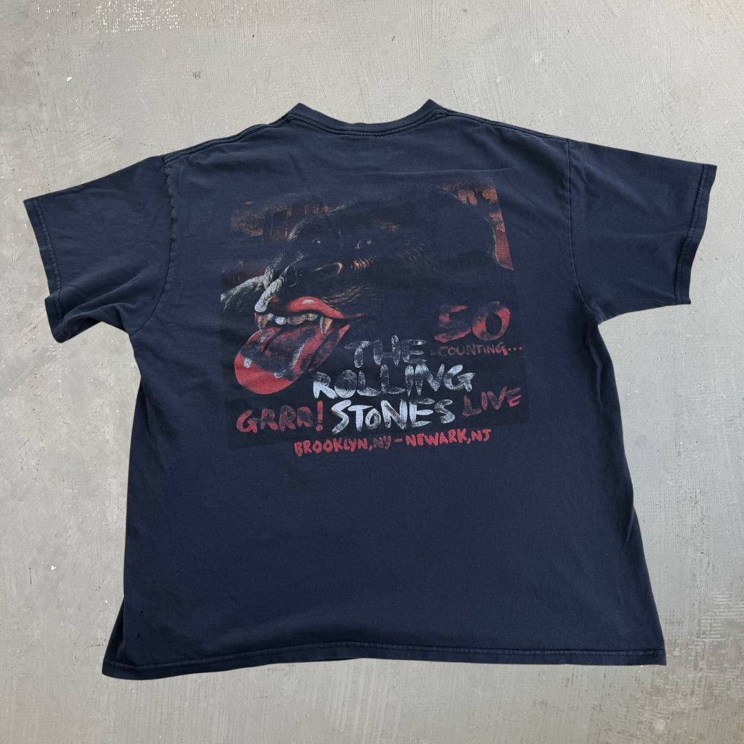 J- Vintage '12 The Rolling Stones Fifty Years Tour Graphic Tee - XL