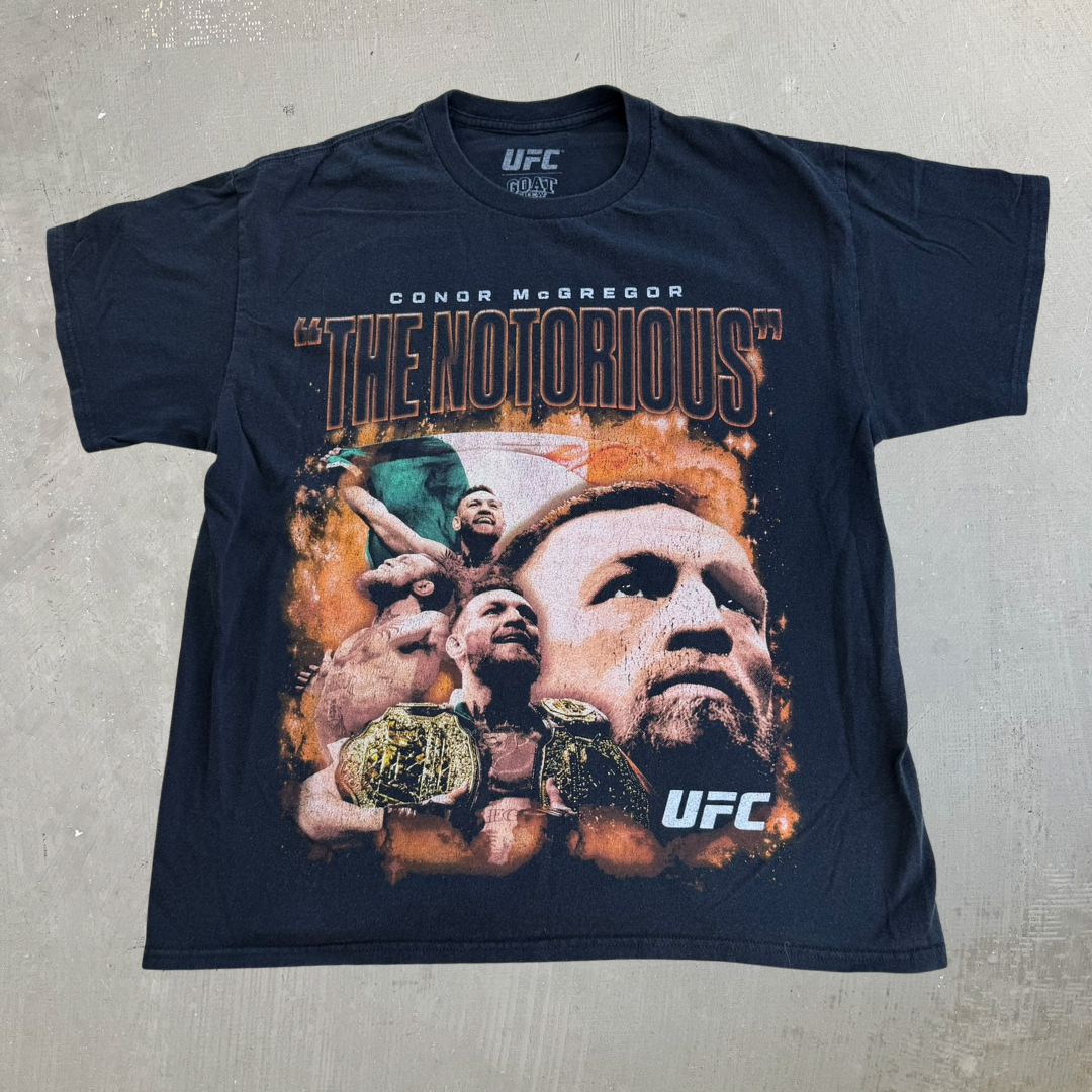 J- UFC Connor McGregor The Notorious Picture Graphic Tee - M