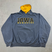 F- Iowa Hawkeyes Embroidered Text Hoodie - 2XL