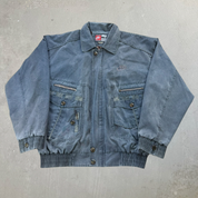 J- Vintage Nike Team Zip Up Bomber Jacket - 3XL