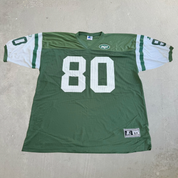 J- Vintage New York Jets NFL Starter Wayne Chrebett 80 Football Jersey - 2XL