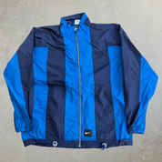 J- Vintage Nike Zip Up Blue/Navy Lightweight Windbreaker - XL
