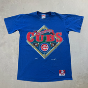 J- Vintage Chicago Cubs MLB Nutmeg Graphic Made In USA Single Stitch Tee - L