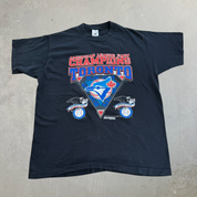 J- Vintage '92 Toronto Blue Jays MLB American League East Champions Graphic Single Stitch Tee - XL