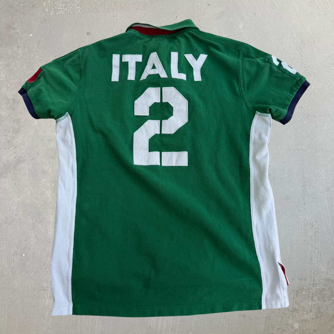 J- Vintage Polo Ralph Lauren Italy Short Sleeve Rugby Shirt - L