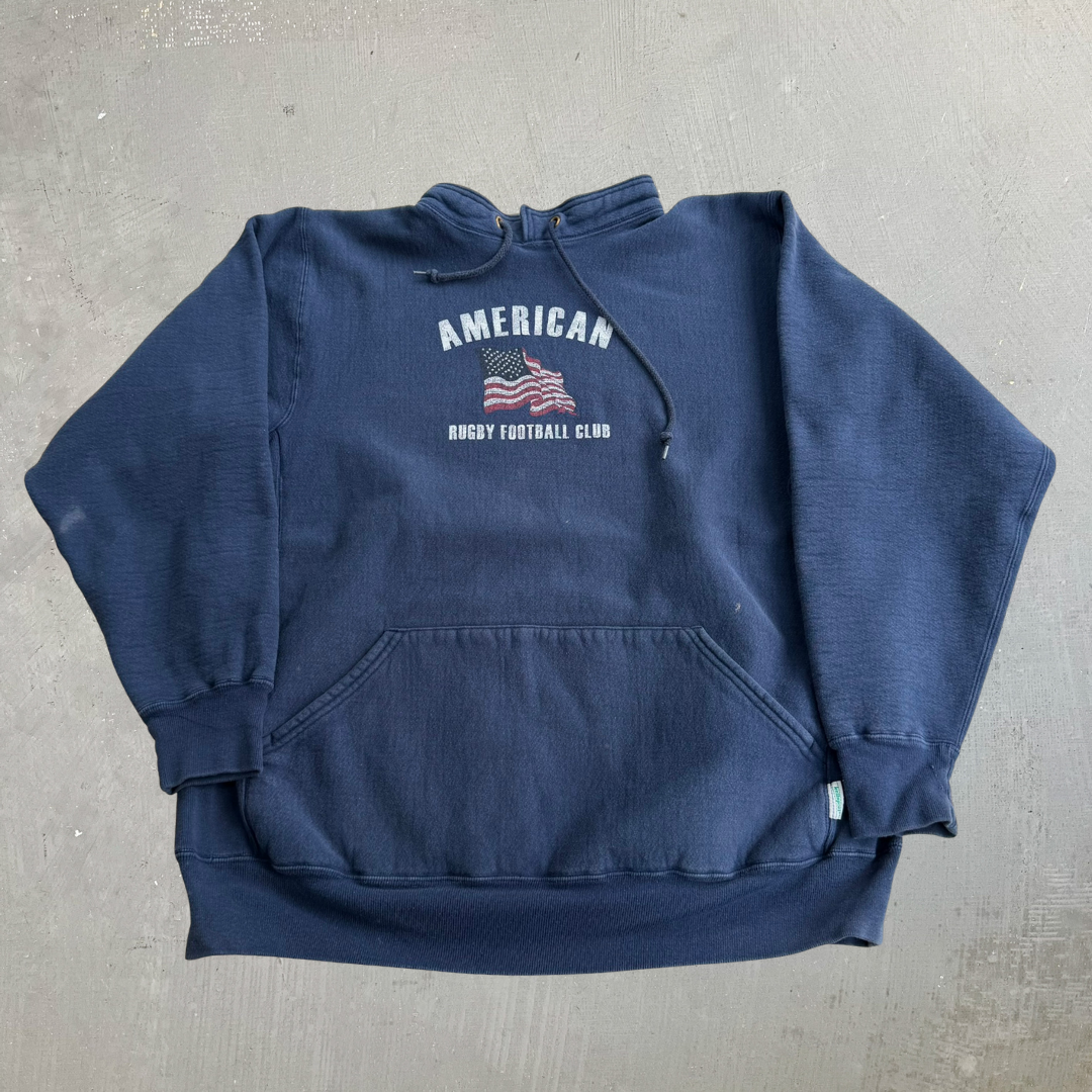 J- Vintage 90s Kellsport American Rugby Football Club Graphic Made In USA Crewneck - 2XL