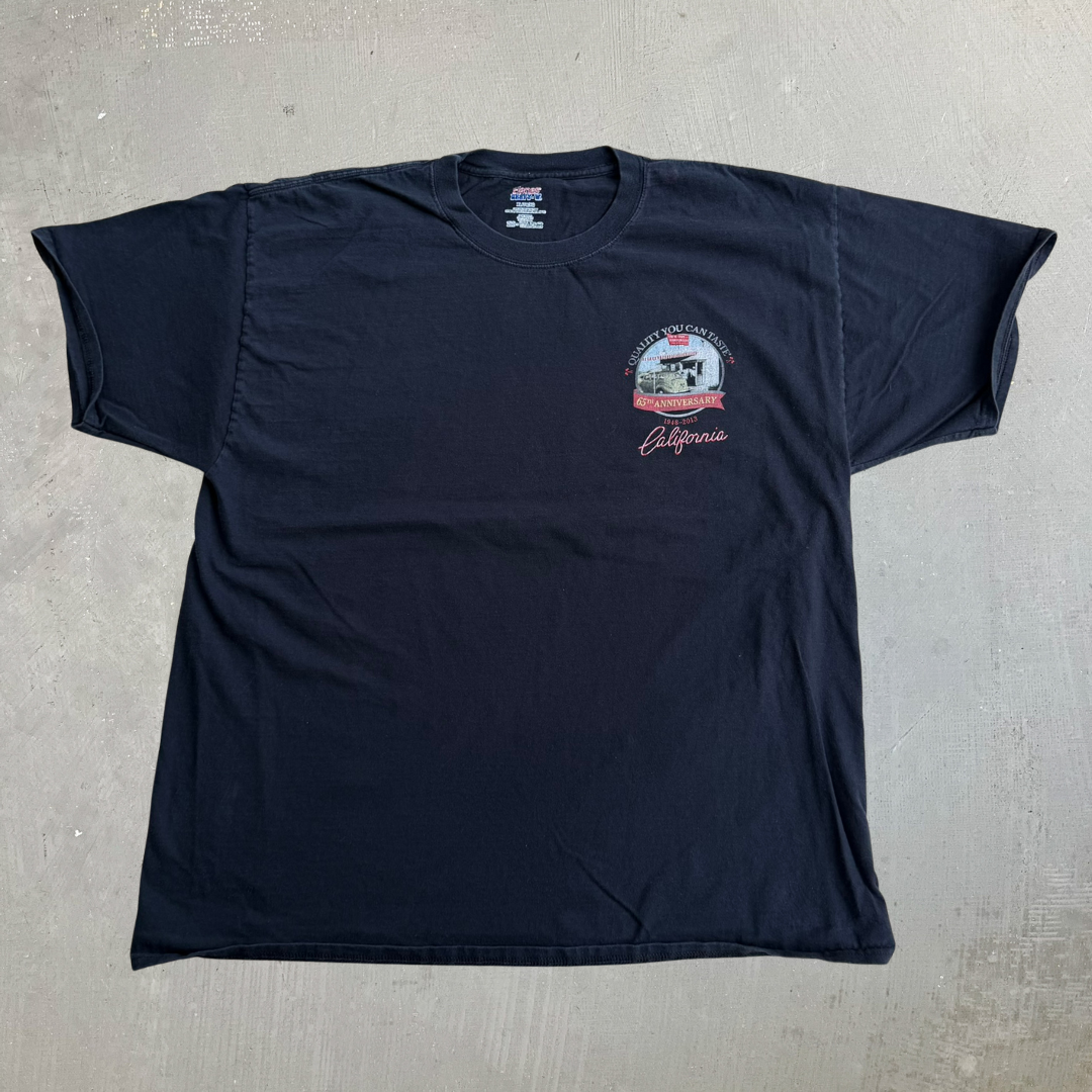 J- Vintage '13 In & Out Burger California 65th Anniversary Graphic Tee - XL