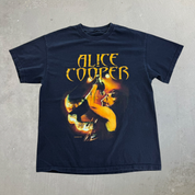 J- Vintage '04 Alice Cooper Picture & Text Graphic Tee - L