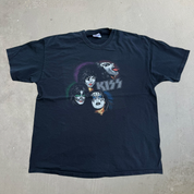 J- Vintage  '08 Kiss Text & Graphic Hanes Heavyweight Tag Tee - XL