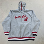 Vintage Y2K Sean John Embroidered Text Graphic Zip Up Hoodie - 2XL