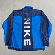 J- Vintage Nike Zip Up Blue/Navy Lightweight Windbreaker - XL