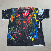J- Vintage Jimi Hendrix All Over Print Graphic Single Stitch Tee - XL