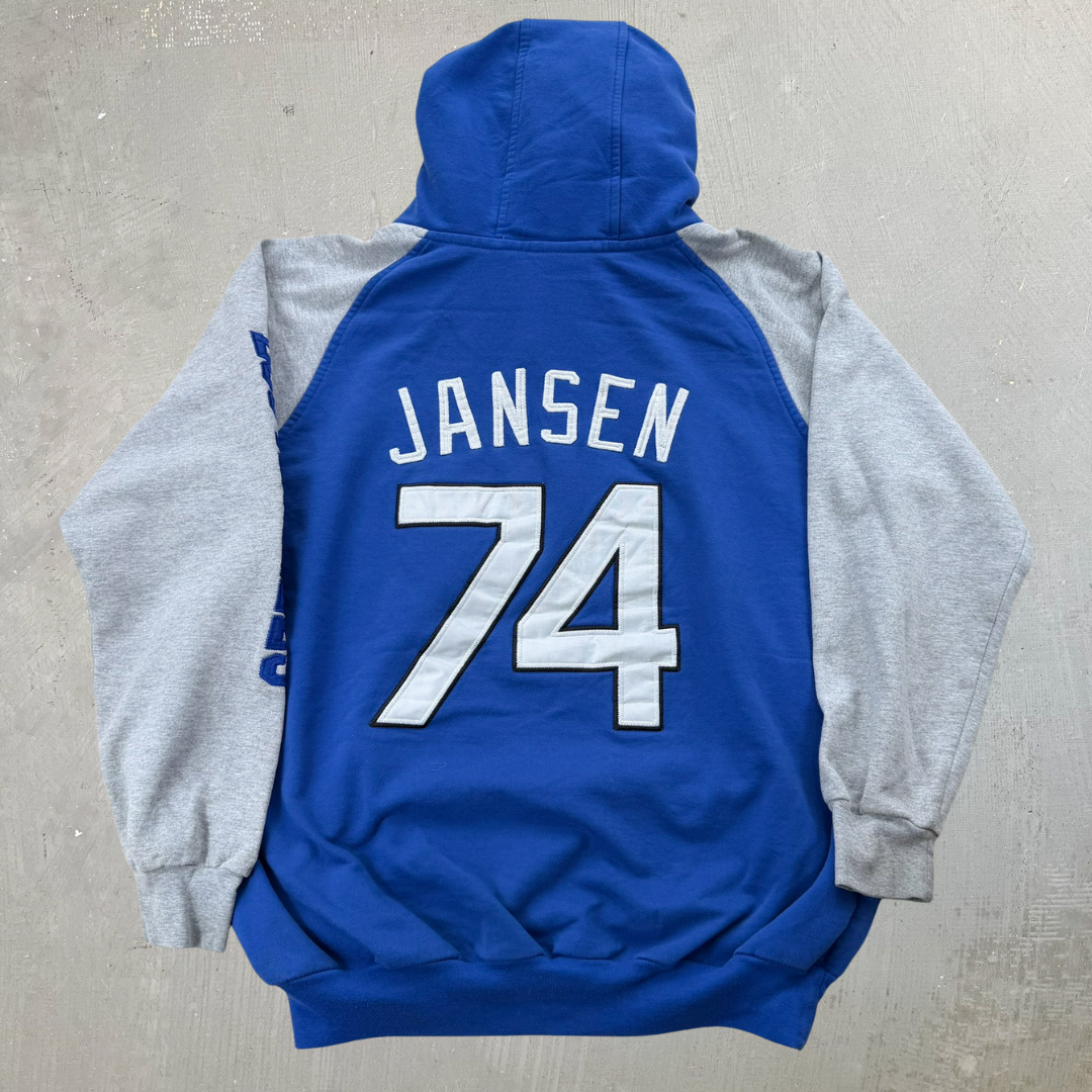 J- Los Angeles Dodgers Jansen 74 MLB Embroidered Hoodie - L