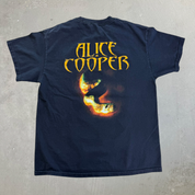 J- Vintage '04 Alice Cooper Picture & Text Graphic Tee - L