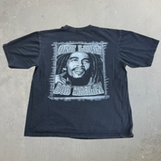 J- Vintage Rock Eagle Bob Marley One Love Graphic Picture Tee - XL