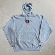 J- Vintage 90s Nike Embroidered Logo & Swoosh Made In USA Hoodie - M