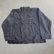 J- Vintage Nike Black Zip Up Lightweight Windbreaker - XL