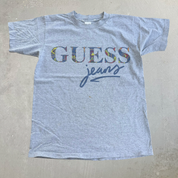 J- Vintage Guess Jeans Text Graphic Made In USA Tee - S
