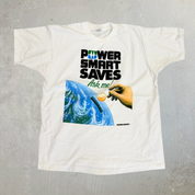 J- Vintage Power Smart Save Graphic Single Stitch Tee - XL