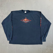J- Vintage '08 Rigragz Hell On Wheels Graphic Long Sleeve Tee - 2XL