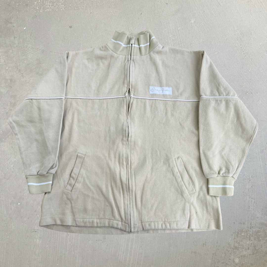 Vintage Y2K Sean John Embroidered Text Zip Up Track Jacket - L
