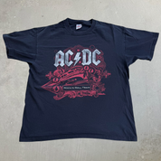 J- Vintage '09 AC/DC Black Ice Tour Rock n Roll Train Graphic Tee - XL